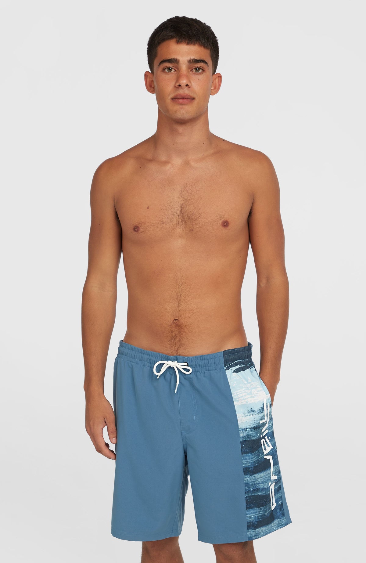 Retro 19'' Badehose | Blue Melted Texture