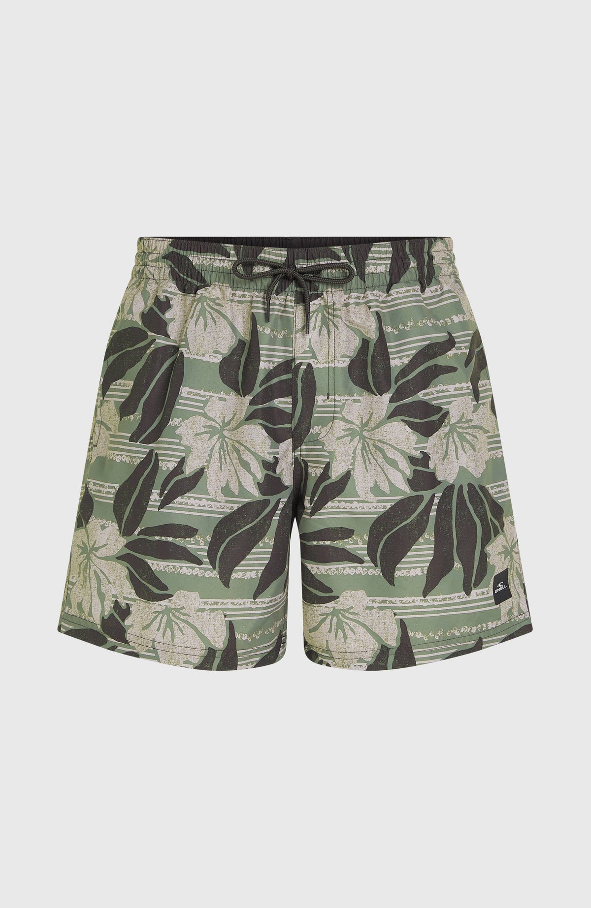 Cali Floral 16'' Badehose | Green Dusty Flower