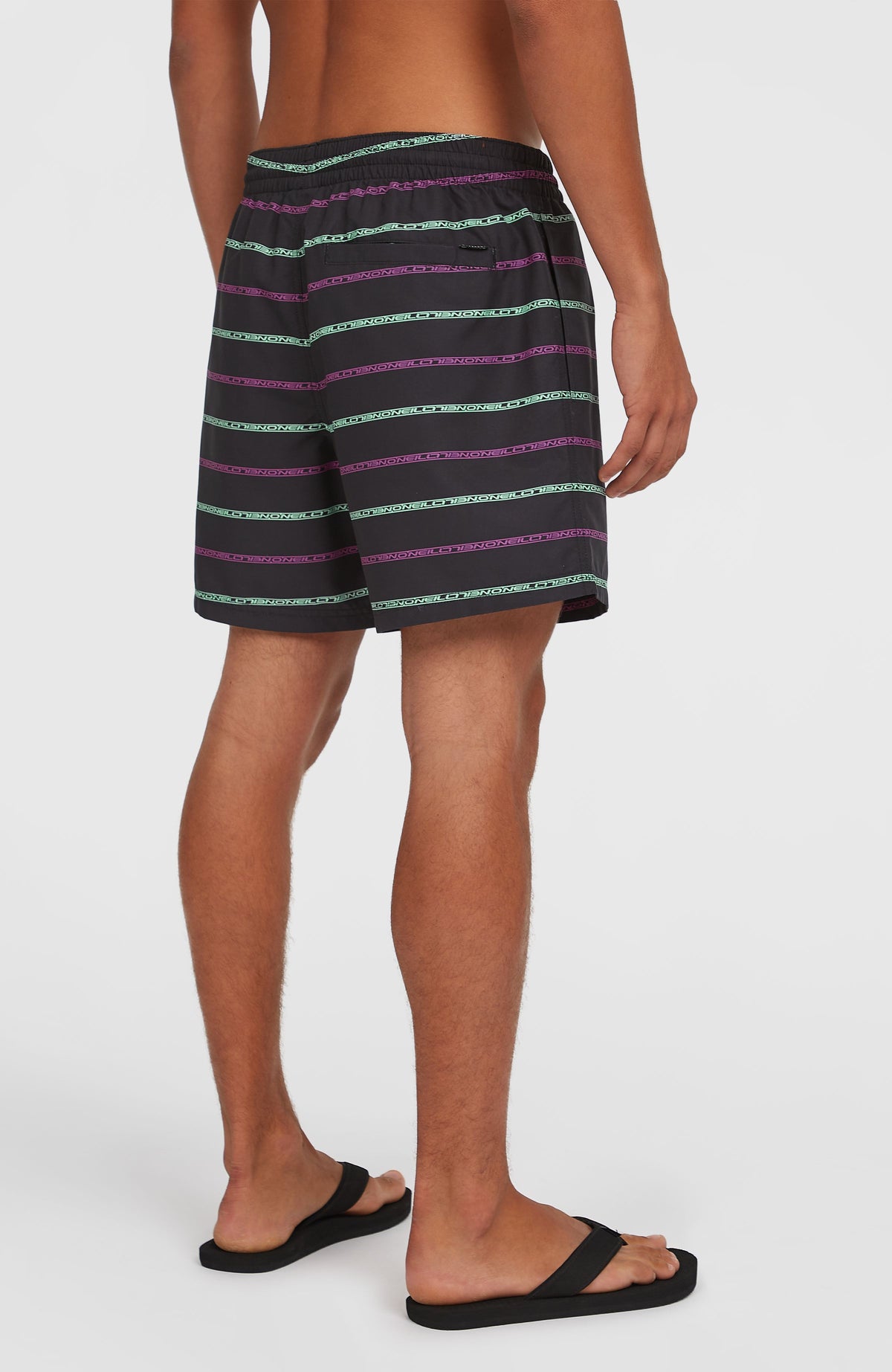 Cali First 15'' Badehose | Black/Purple O'Neill Stripe
