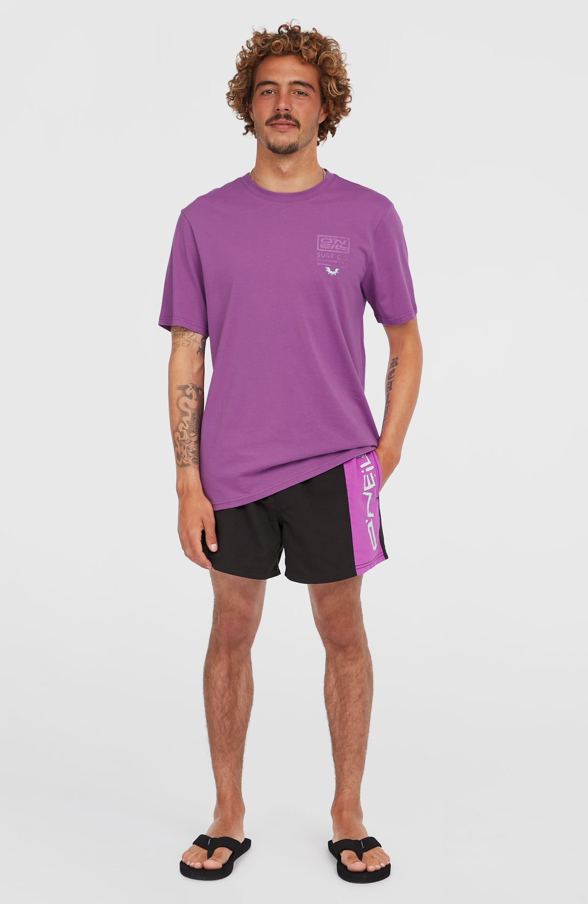 Retro 14'' Badehose | Digitalis Colour Block