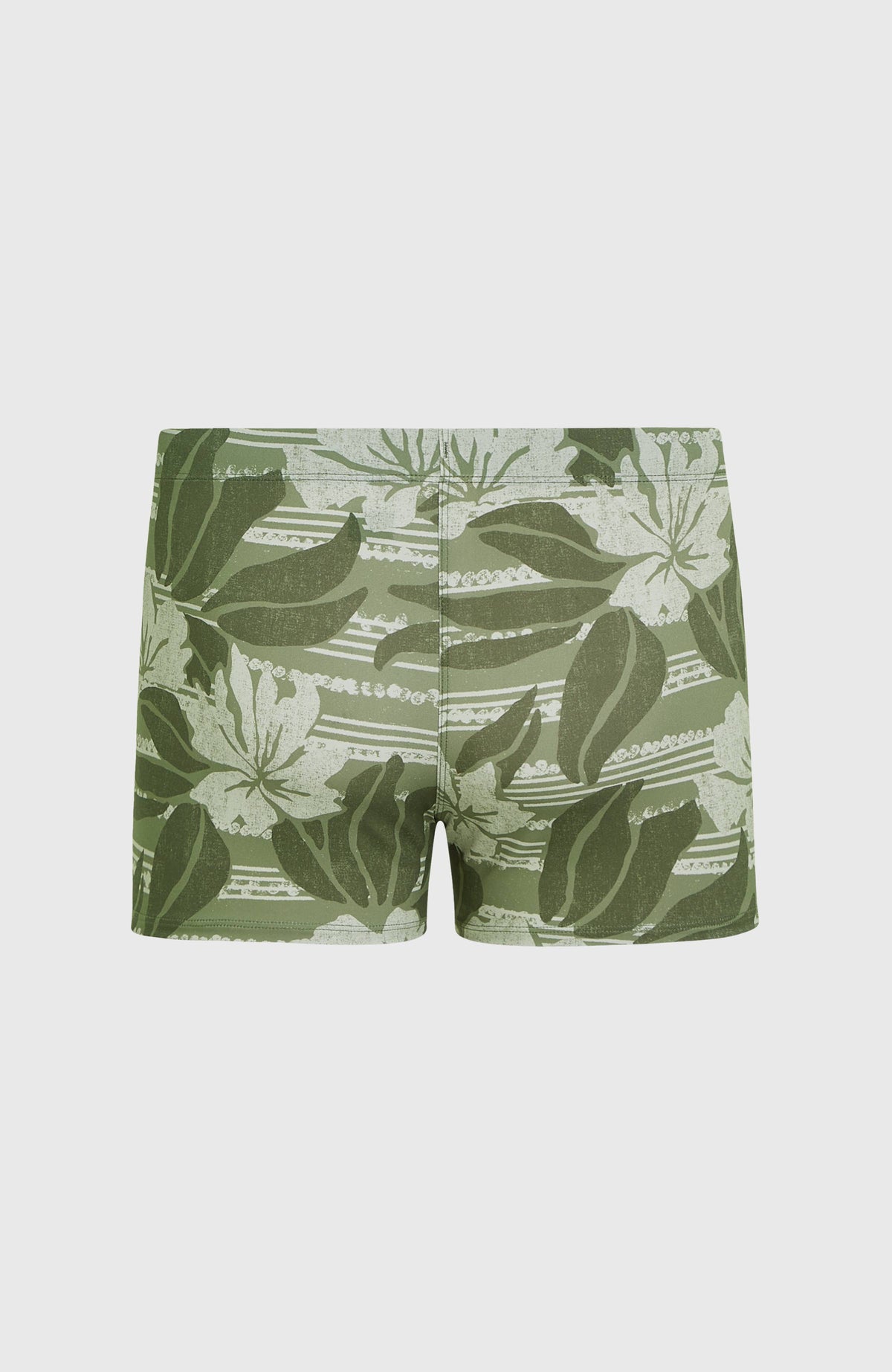 Essentials Floral Racer Badehose | Green Tonal Dusty Flower