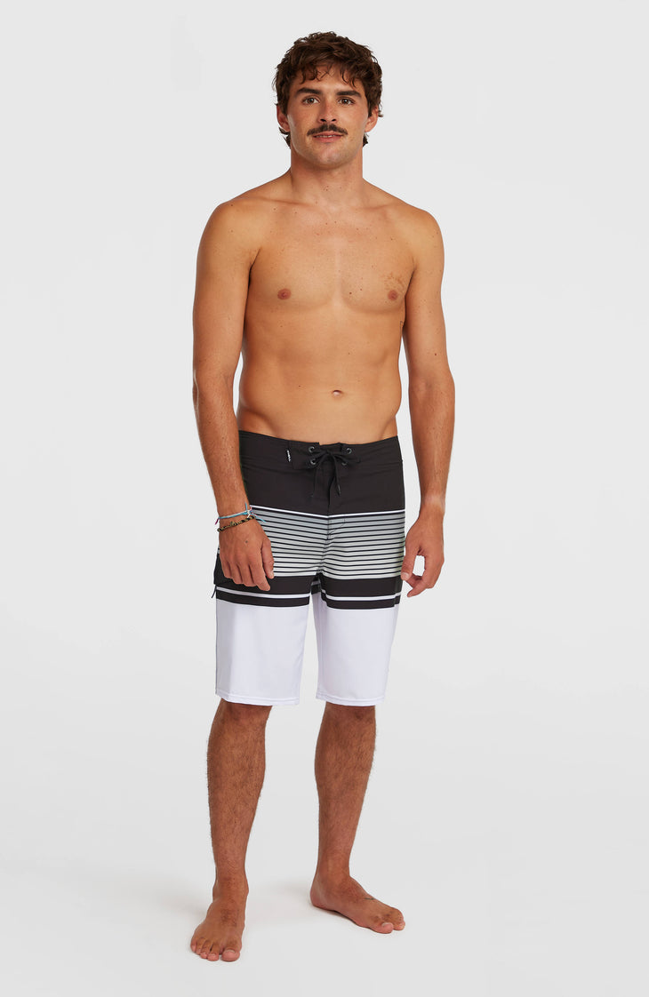 Lennox Stripe 21'' Boardshorts | White Lennox Stripe