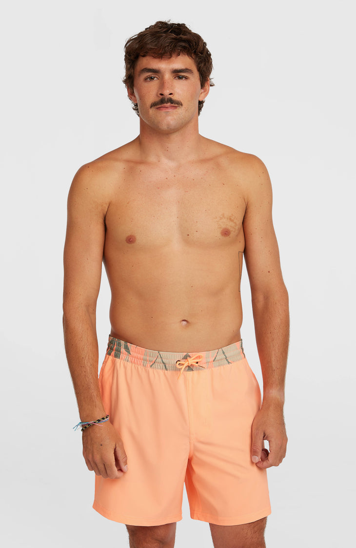 Pocket Print 16'' Badehose | Funky Peach