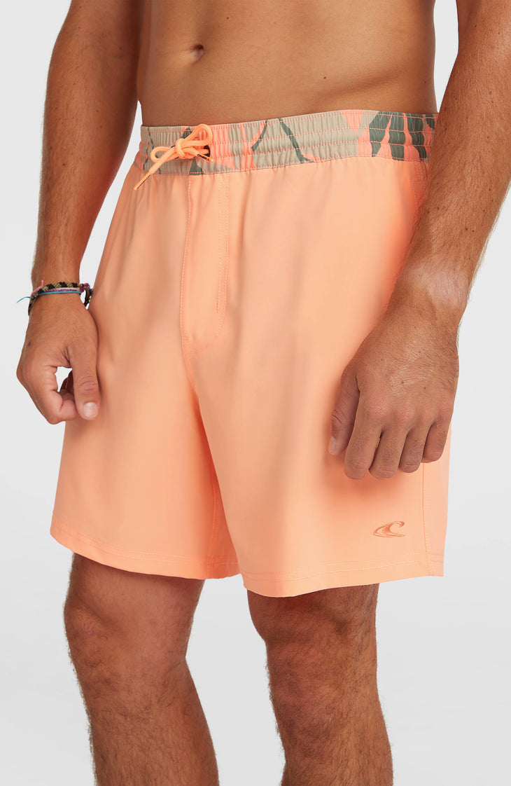 Pocket Print 16'' Badehose | Funky Peach
