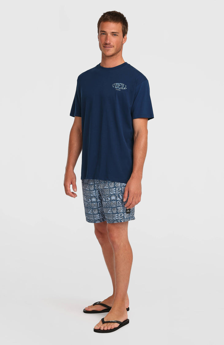 O'Neill Print 16'' Badehose | Dark Blue Bricks