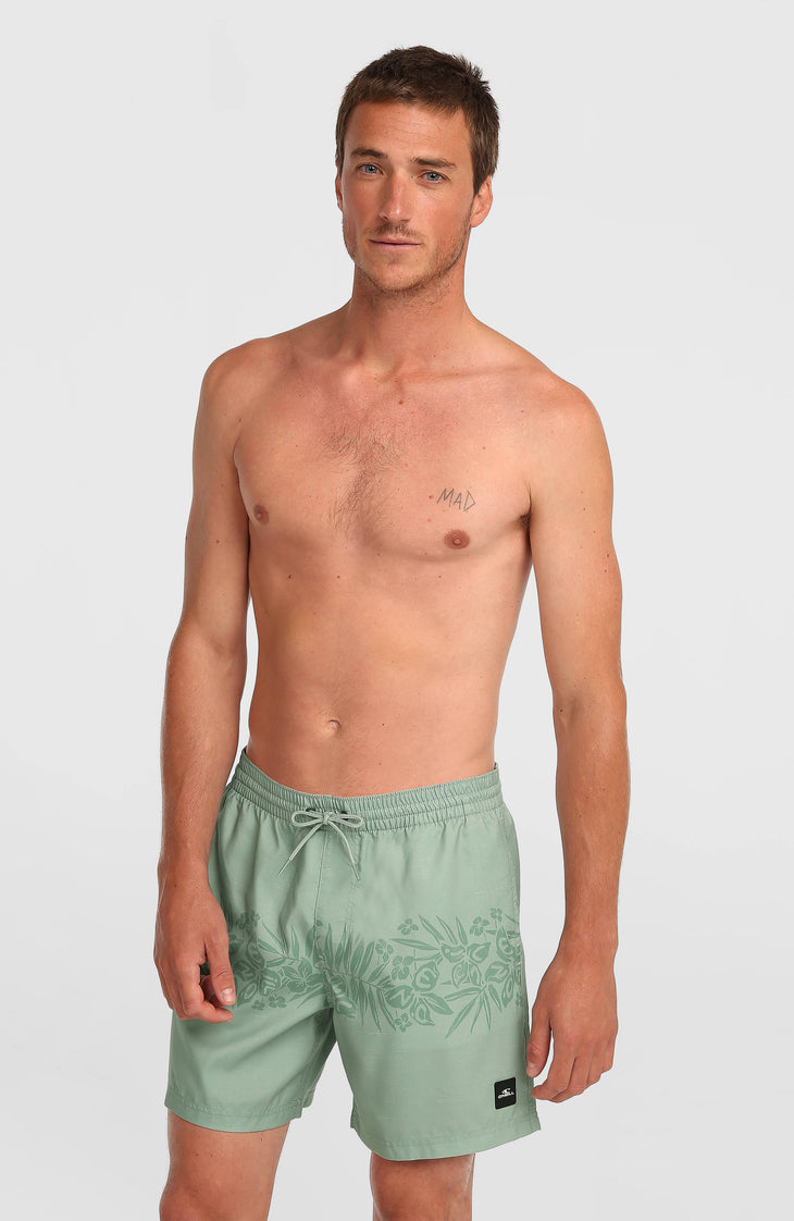 O'Neill Uni Flower 16'' Badehose | Green Tropical Stripe
