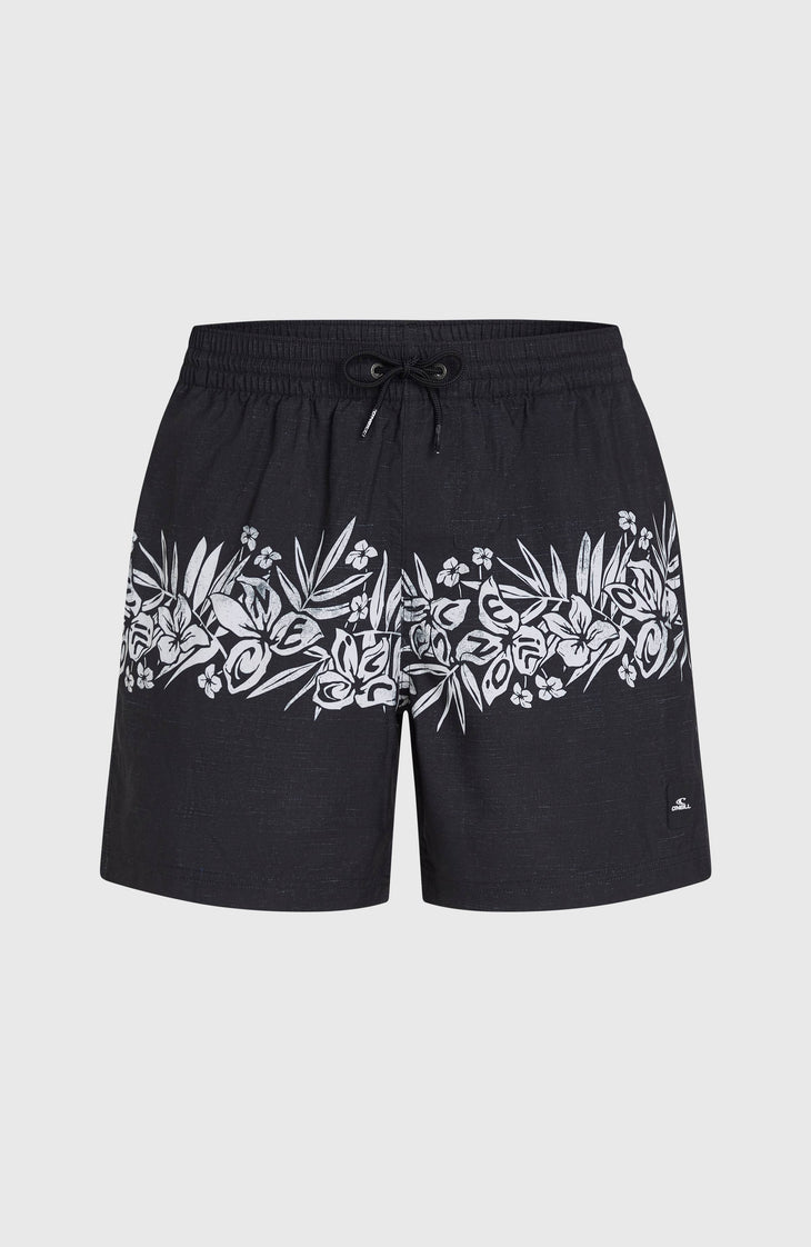 O'Neill Uni Flower 16'' Badehose | Black Tropical Stripe