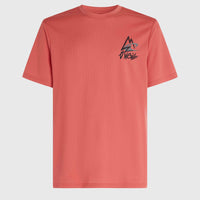 O'Neill Hybrid Logo Polygiene T-Shirt | Red Orcher