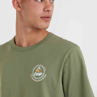 O'Neill TRVLR Series Back Print Polygiene T-Shirt | Deep Lichen Green