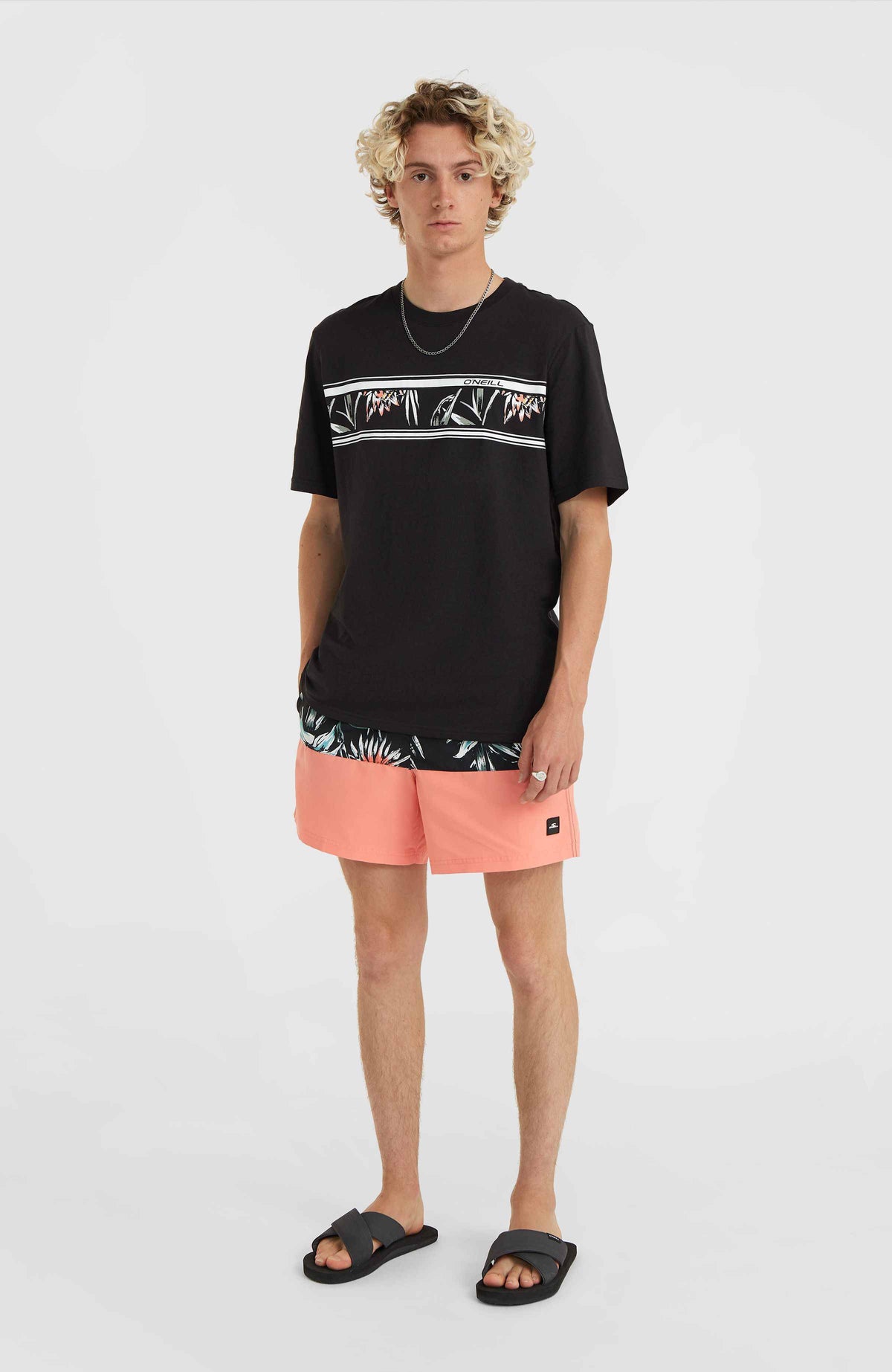 Mix and Match Floral Graphic T-Shirt | Black Out