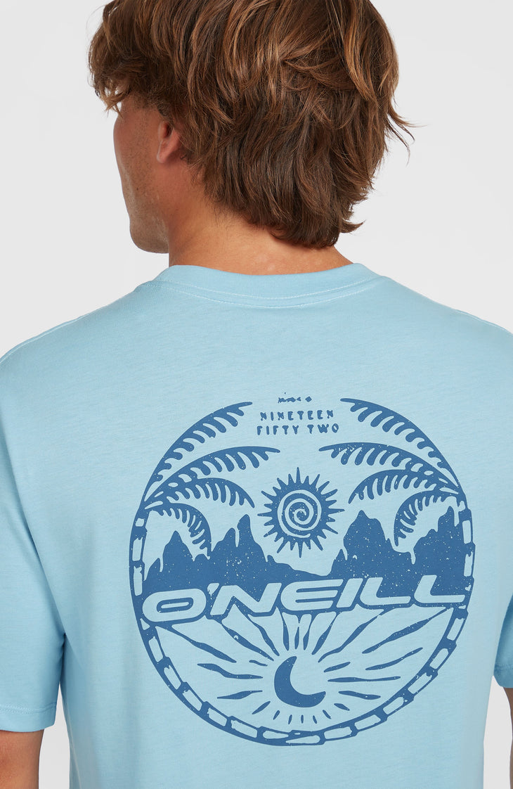 Back Print T-Shirt | Morning Glory Melange