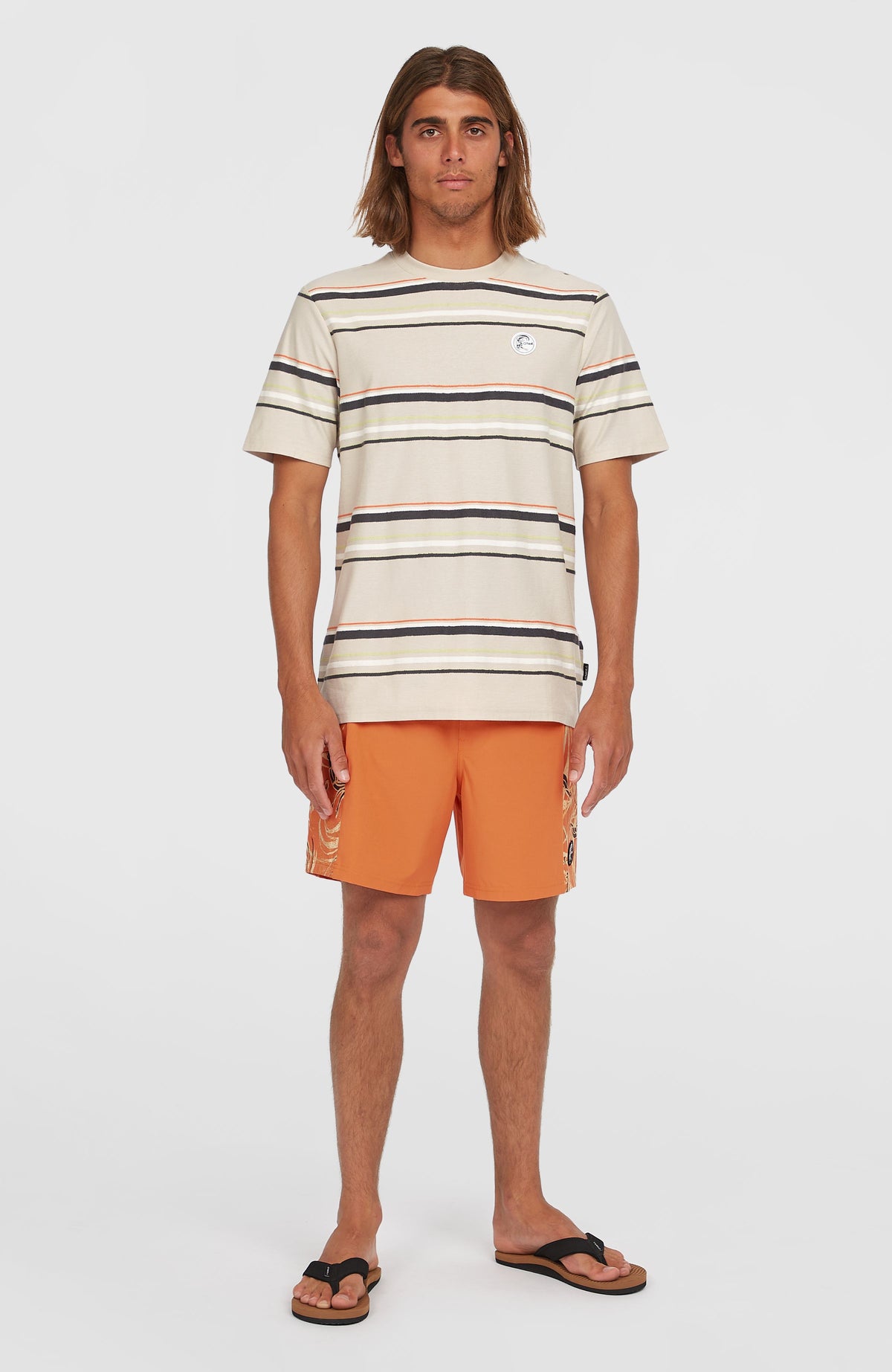 O'Riginals Stripe T-Shirt | Beige Originals Retro Stripe
