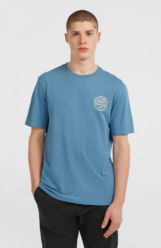 Chest-Print T-Shirt | Mozart Blue