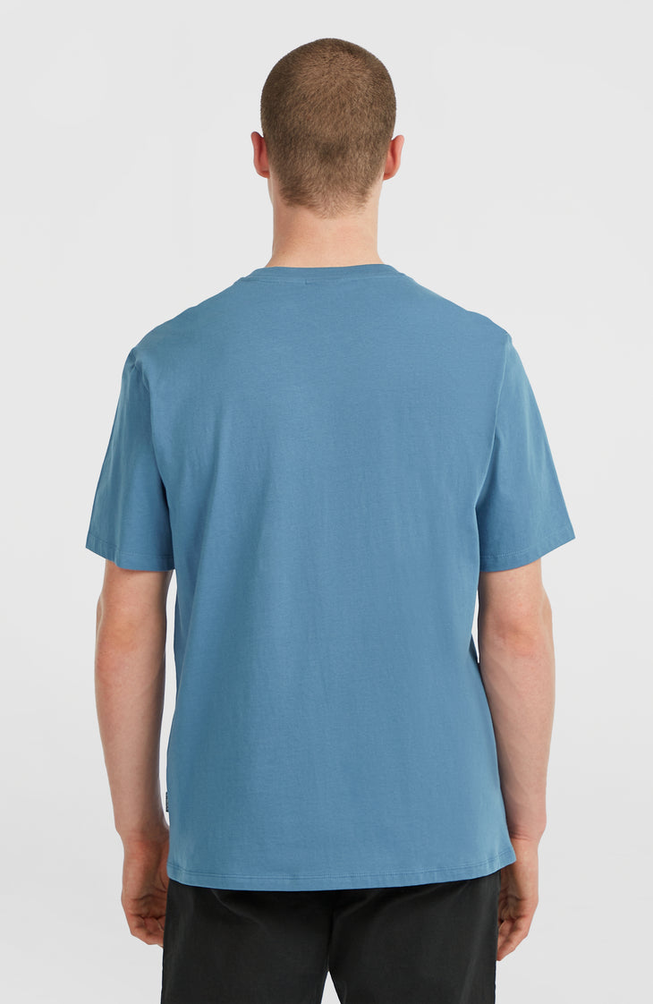 Chest-Print T-Shirt | Mozart Blue