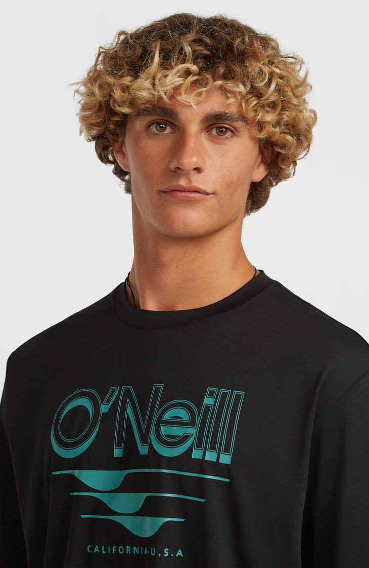 O'Neill Hybrid UPF 50+ Polygiene Graphic T-Shirt | Black Out