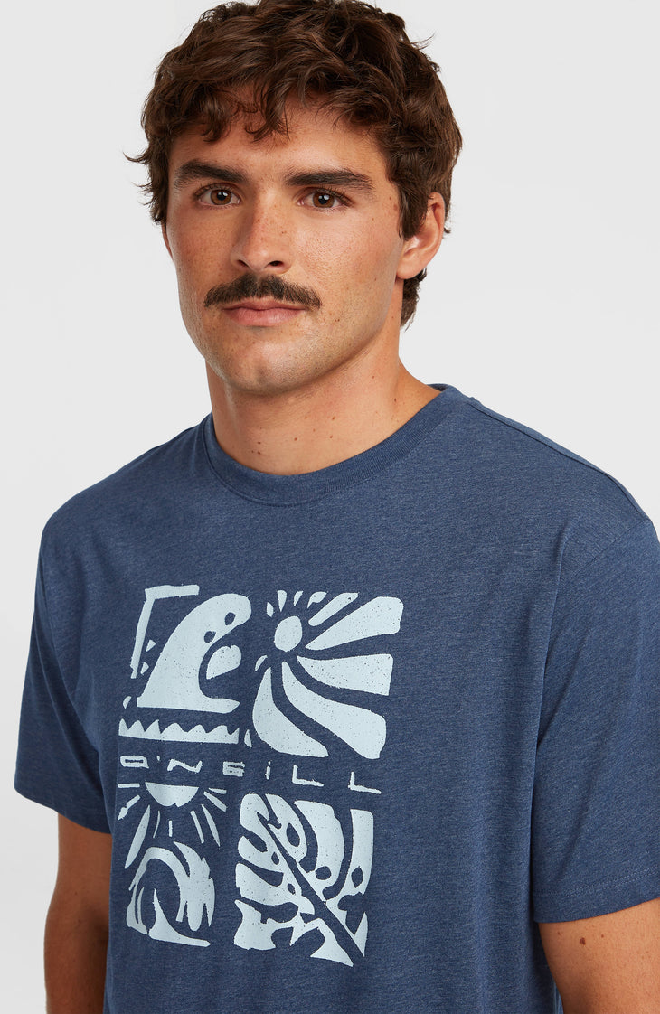 O'Neill Melange Front-Print T-Shirt | English Evening