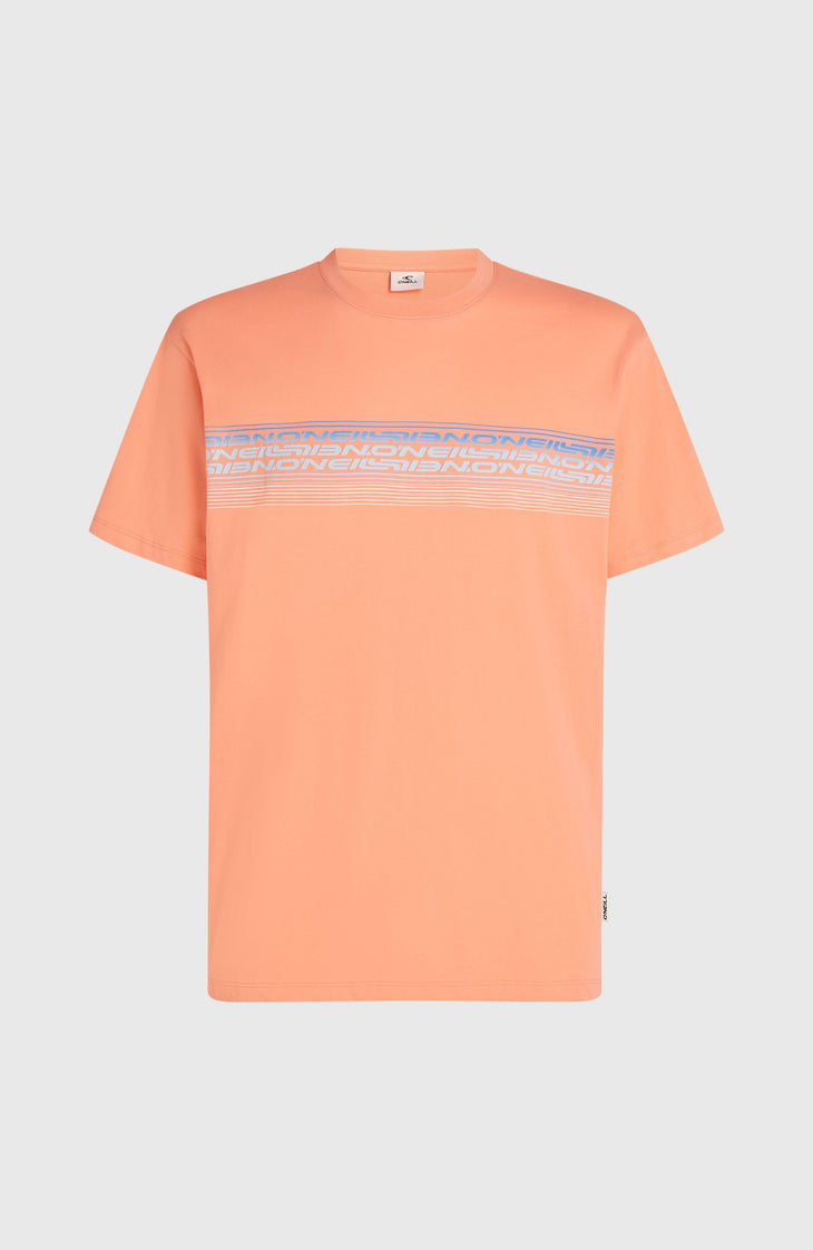 O'Neill Logo Stripe T-Shirt | Funky Peach