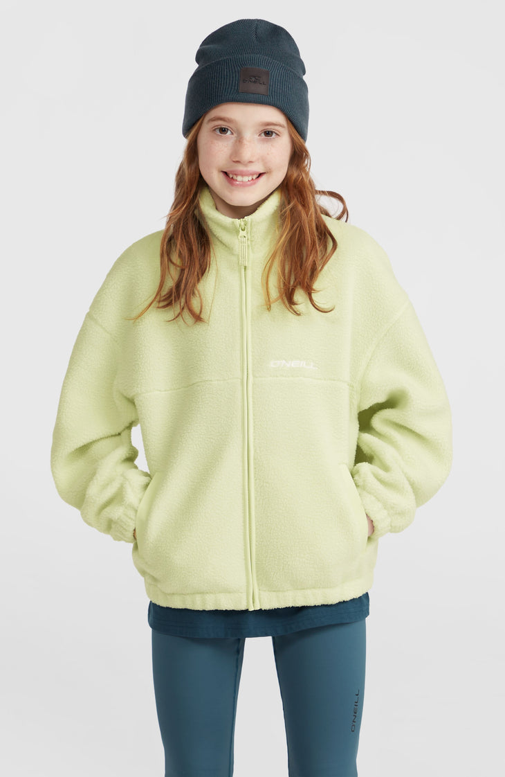 Flauschige Fleecejacke mit Reißverschluss | Lime Wash
