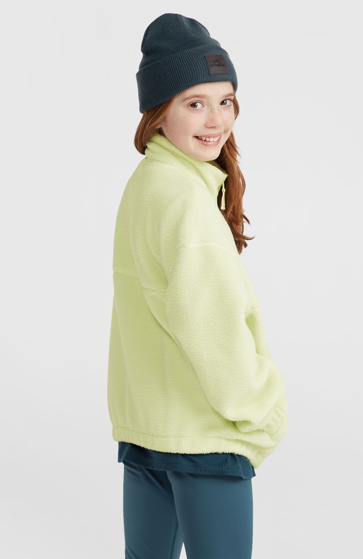 Flauschige Fleecejacke mit Reißverschluss | Lime Wash