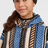 Superfleece Hoodie mit Halbreißverschluss | Blue Vintage O'Neill Stripe