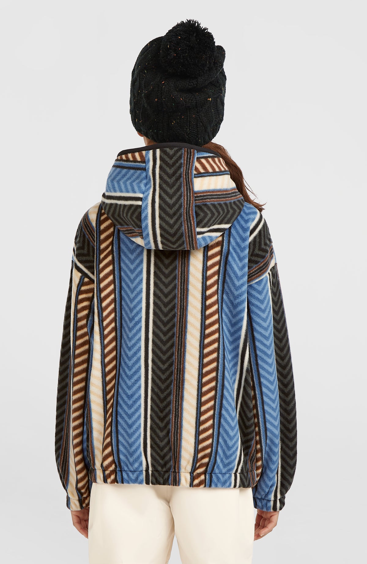 Superfleece Hoodie mit Halbreißverschluss | Blue Vintage O'Neill Stripe