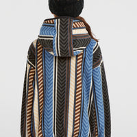 Superfleece Hoodie mit Halbreißverschluss | Blue Vintage O'Neill Stripe