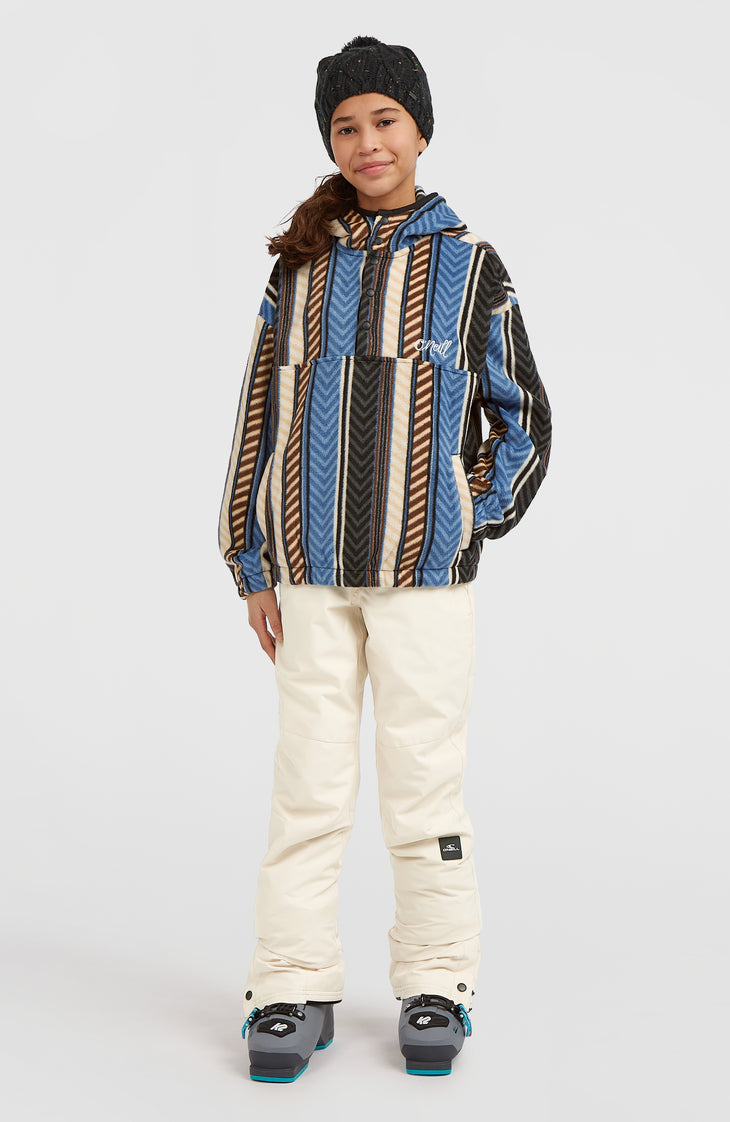 Superfleece Hoodie mit Halbreißverschluss | Blue Vintage O'Neill Stripe