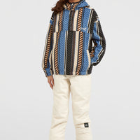 Superfleece Hoodie mit Halbreißverschluss | Blue Vintage O'Neill Stripe