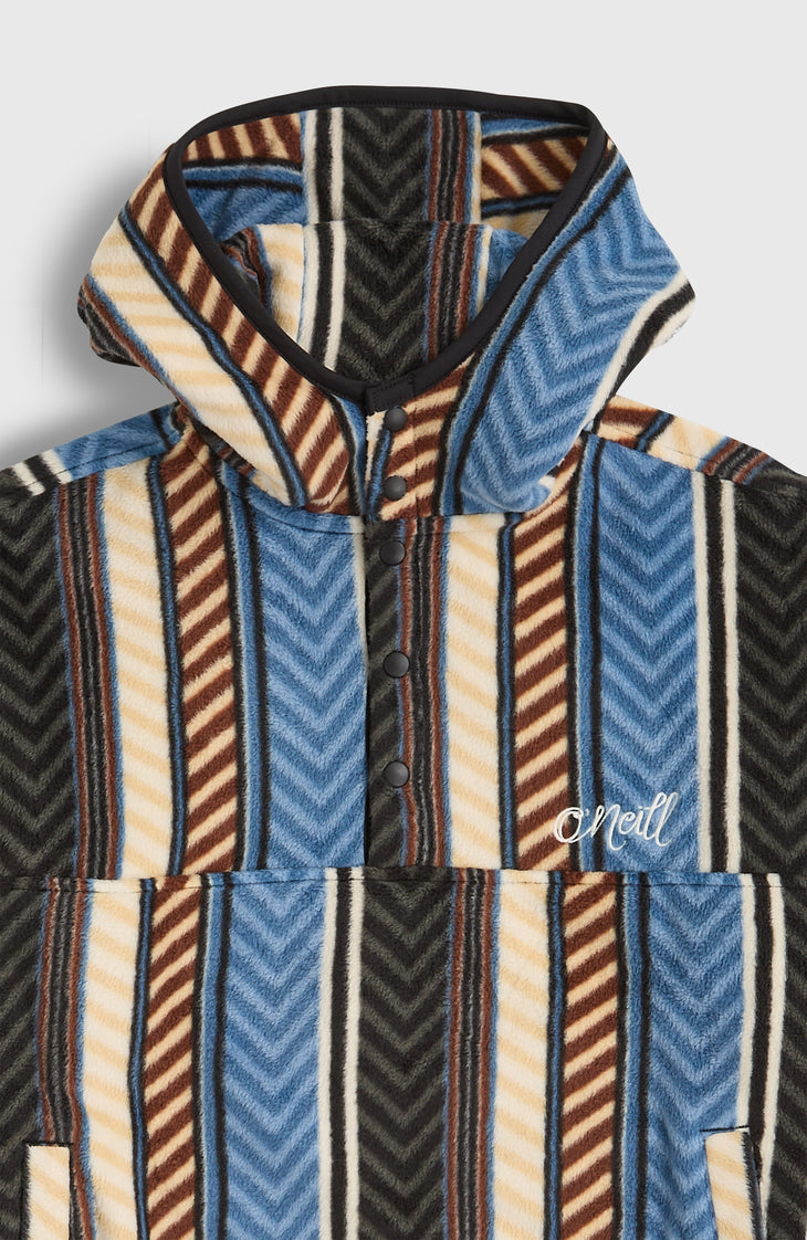 Superfleece Hoodie mit Halbreißverschluss | Blue Vintage O'Neill Stripe