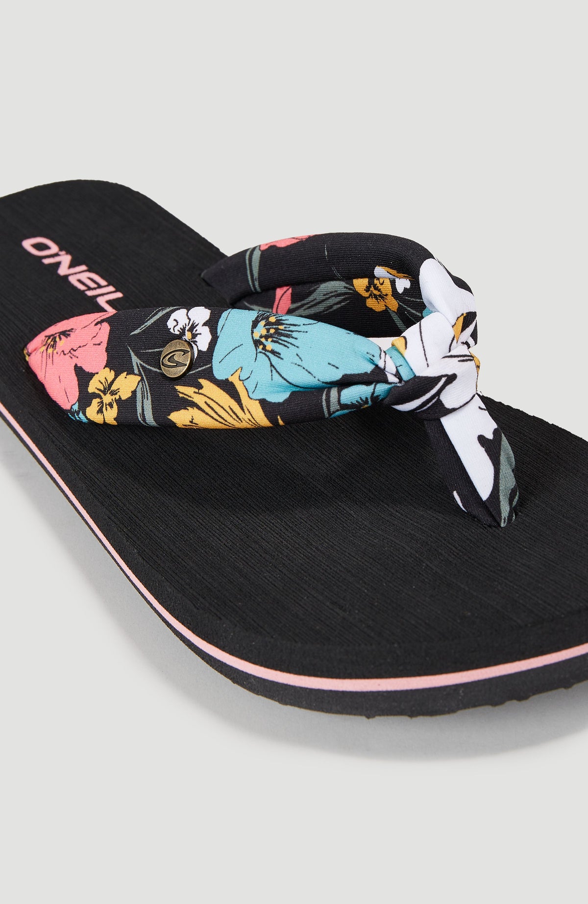 Ditsy Sun Sandalen | Black/Blue Bluemchen