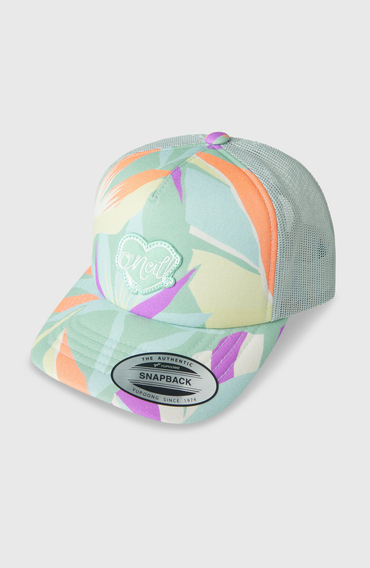 O'Neill Summer Camp Trucker Cap | Green Wmns Tropicana