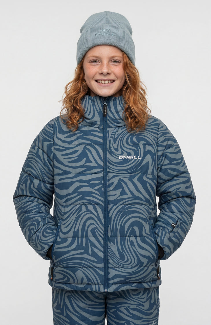 Gesteppte FWC'Cruz Skijacke | Blue Swirl Zebra