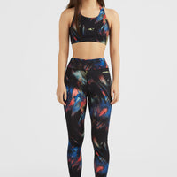 Outdoor Active High-Waist Leggings | Black Future Fade