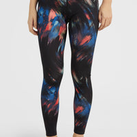 Outdoor Active High-Waist Leggings | Black Future Fade