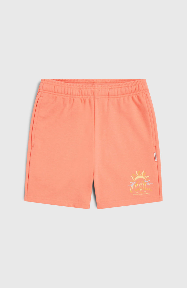 Heart Sweatshorts | Coral Pink