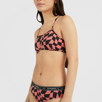 Sportclub Active Bralette Bikini Set | Pink Checkboard