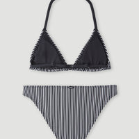 Surf State Triangel Bikini Set | Black Simple Stripe