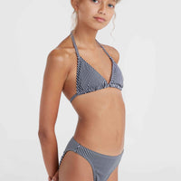 Essentials Triangel-Bikini-Set | Black Simple Stripe