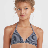 Essentials Triangel-Bikini-Set | Black Simple Stripe