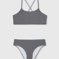 Essentials Bikini-Set | Black Simple Stripe