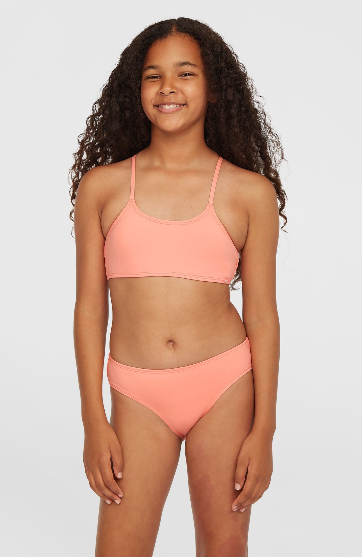 Essentials Bralette-Bikini-Set | Coral Pink
