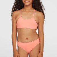 Essentials Bralette-Bikini-Set | Coral Pink