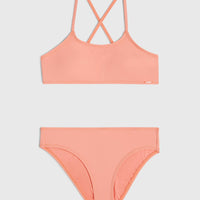 Essentials Bralette-Bikini-Set | Coral Pink