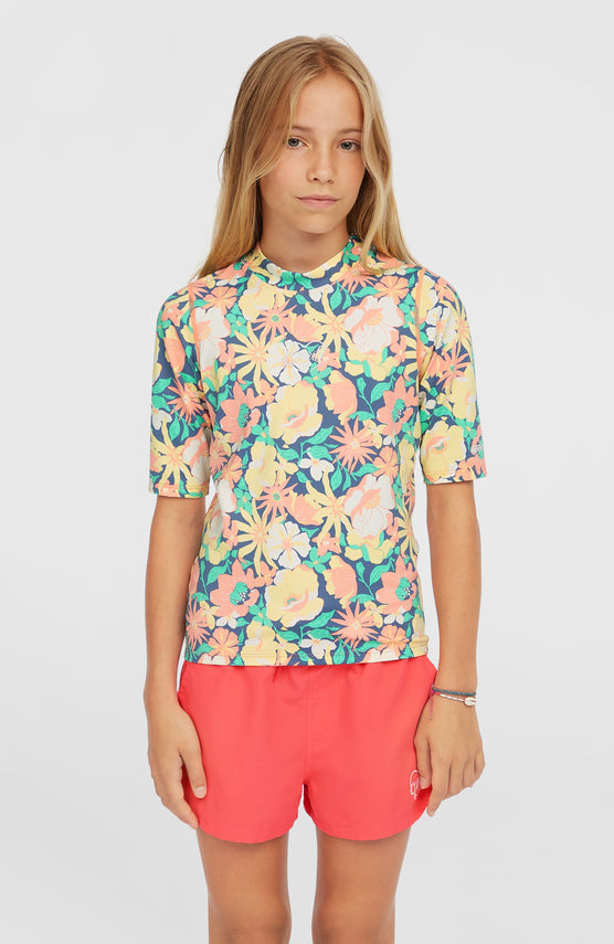 Essentials Shortsleeve-Schwimmshirt | Blue Santa Monica