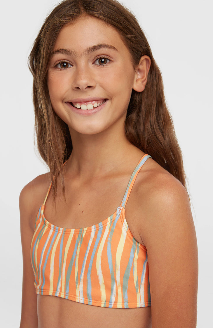 Essentials Bralette-Bikini-Set | Funky Peach Swirly