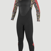 Epic 4/3mm Back Zip Full Wetsuit | BLACK/TWIGGY/TEA ROSE