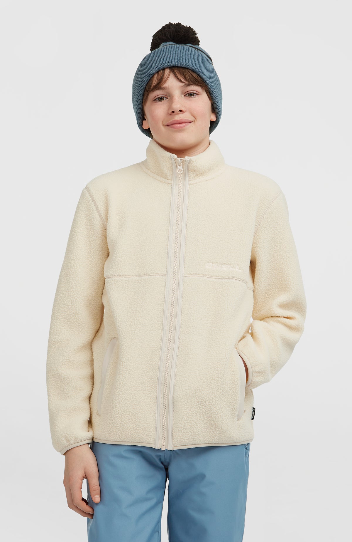 Flauschige Fleecejacke mit Reißverschluss | Macaron