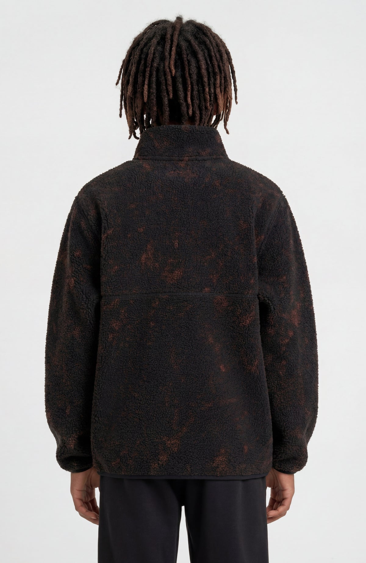 Flauschige Fleecejacke mit Reißverschluss | Black Basalt