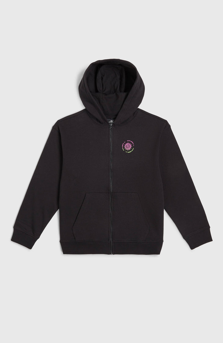 Graphic Kapuzenjacke mit Reißverschluss | Black Out