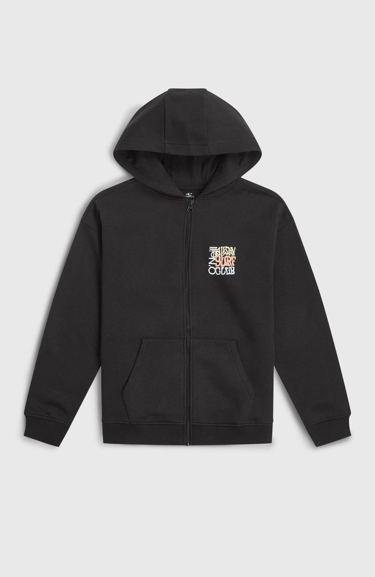 Graphic Kapuzenjacke mit Reißverschluss | Black Out
